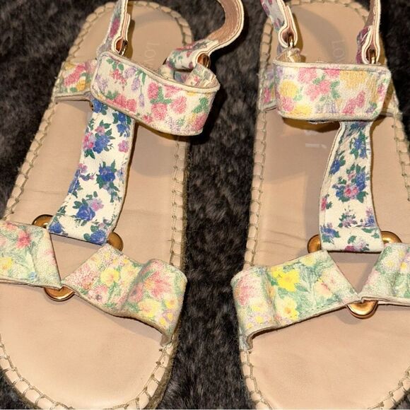 LoveShackFancy Manebi Mixed Floral Print Flat Hiking Espadrille Sandal Sz 35 / 5 - Picture 5 of 11